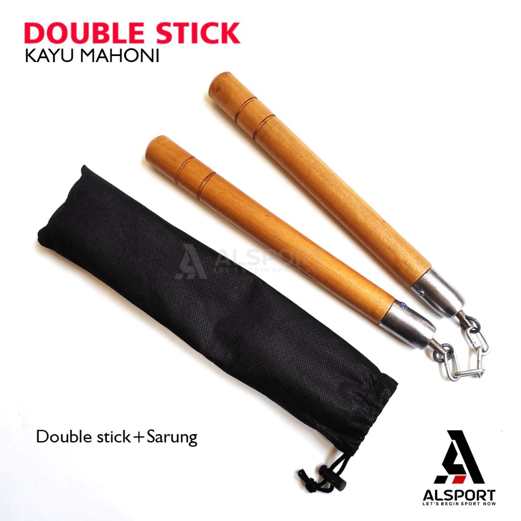 Double Stick Kayu Mahoni 30cm / DOUBLE STICK