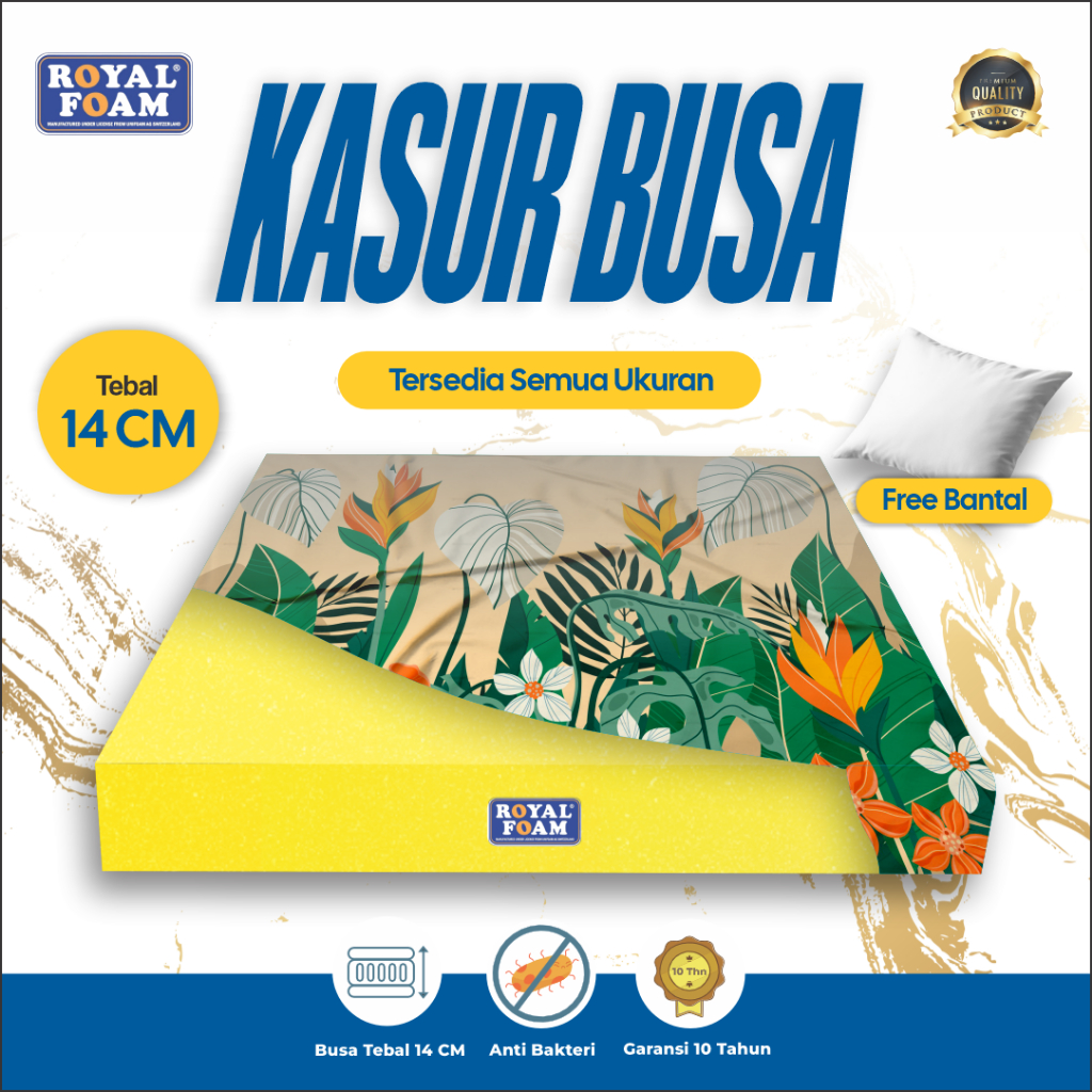 Kasur Busa Royal Foam Tebal 14 Ukuran 90x200 120x200 140x200 Garansi Resmi Ori
