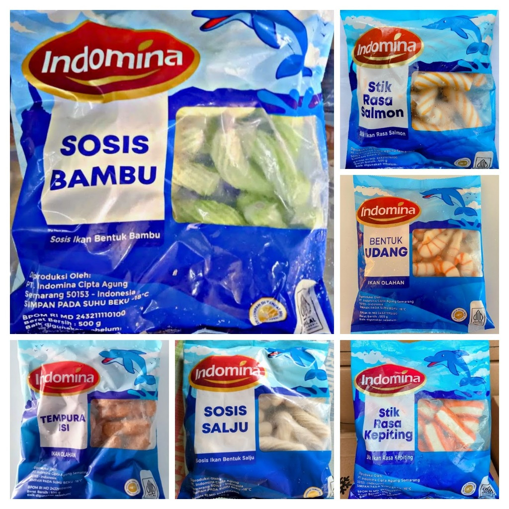 

Indomina Olahan Ikan Unik | Udang, Sosis Bambu, Sosis Salju, Stik Kepiting, Stik Salmon, Tempura