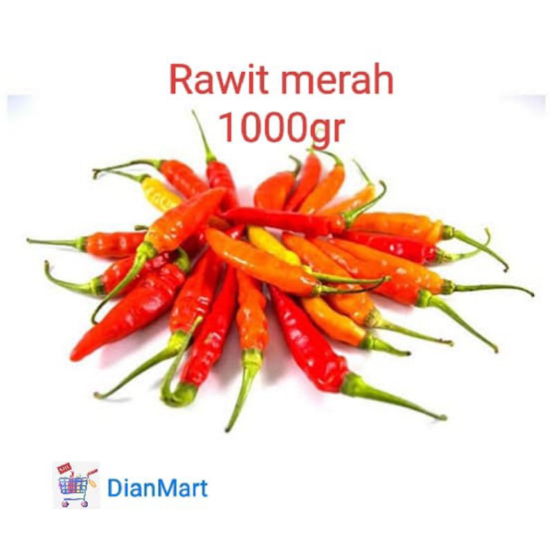 cabai rawit merah 1000gr / cabai rawit merah 1kg
