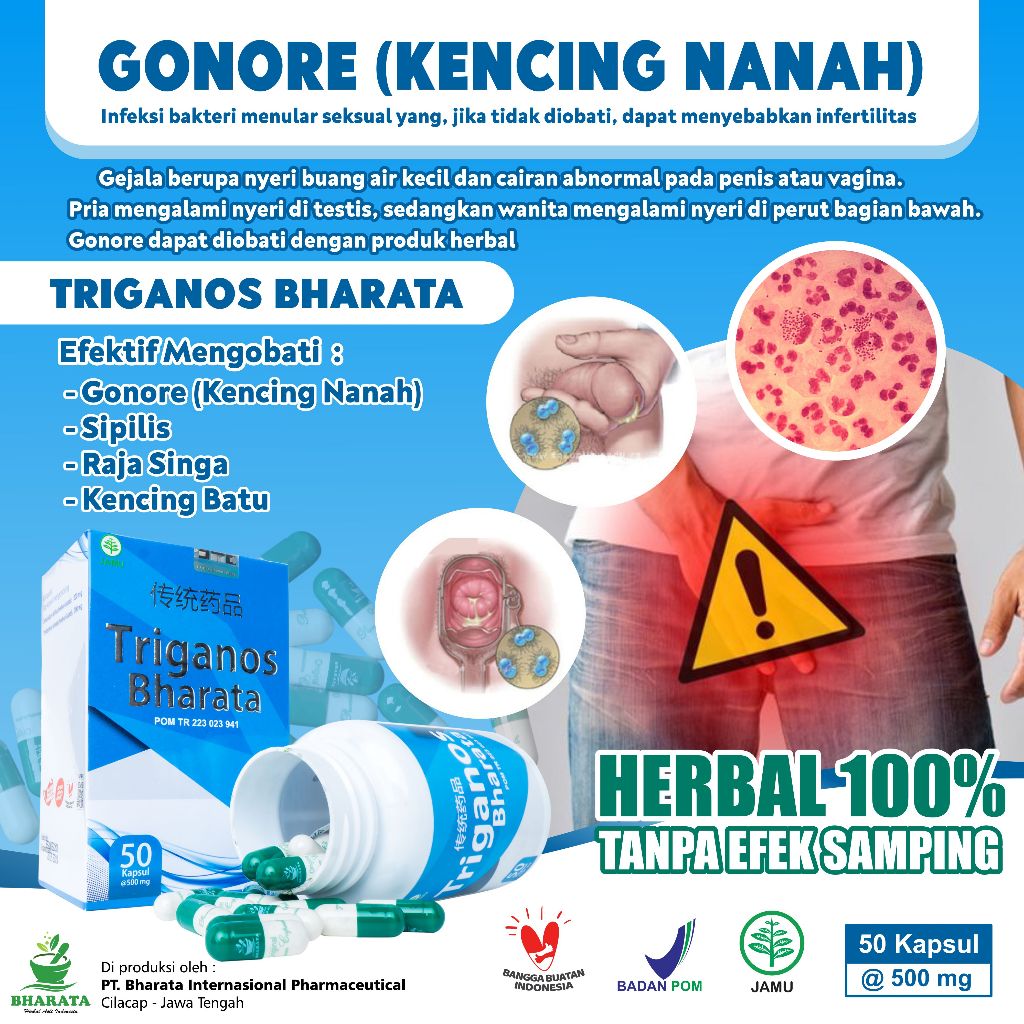 Obat Kencing Nanah Sipilis ISK TRIGANOS BHARATA HERBAL