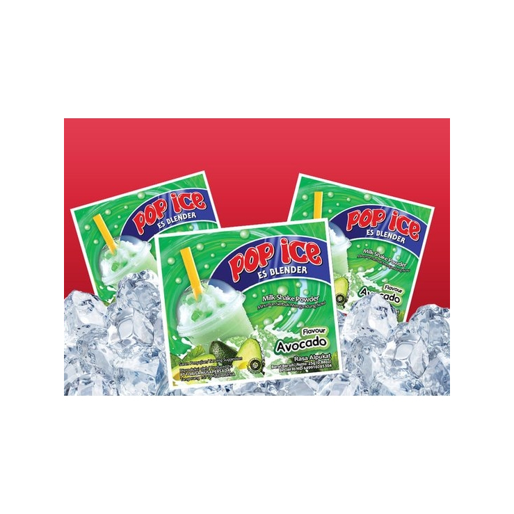 

Pop ice rasa avocado + Minuman bubuk + 25 gram 10 sachet