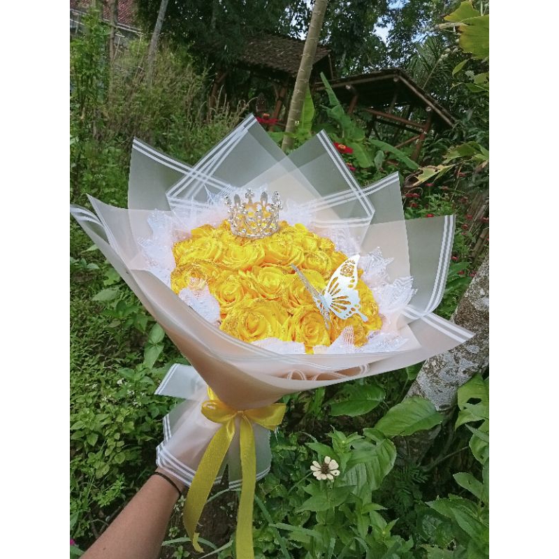 

Bucket pita satin 25 tangkai