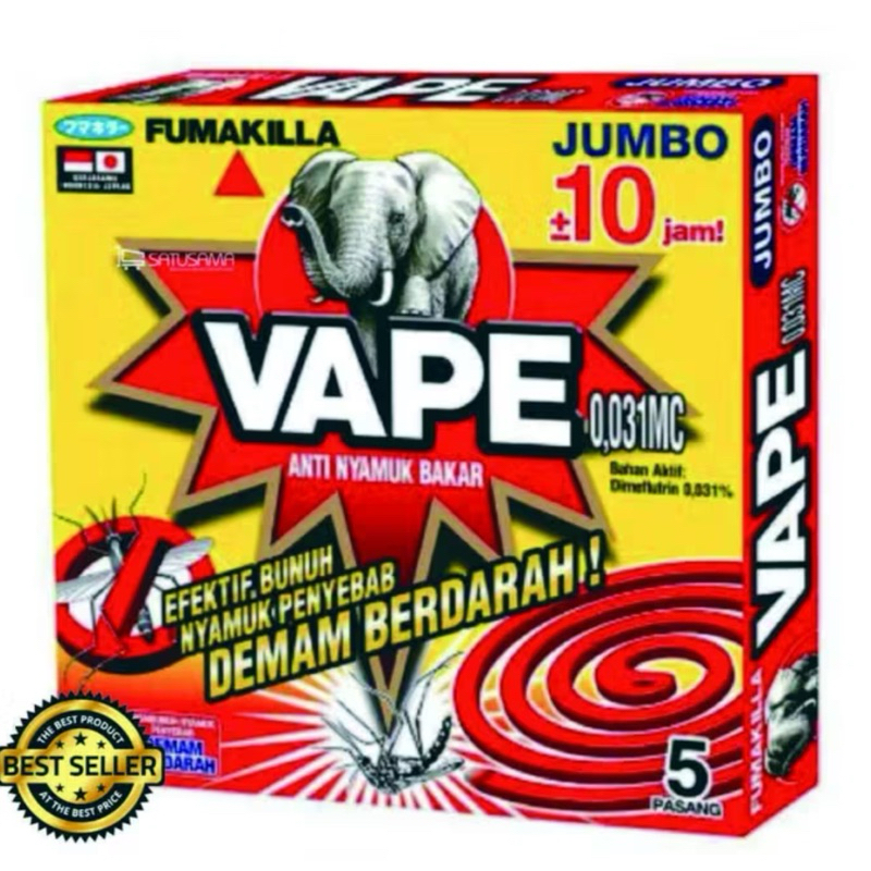Fumakilla Vape Jumbo Premium Anti Nyamuk Bakar 5 Pasang / Obat Nyamuk Bakar