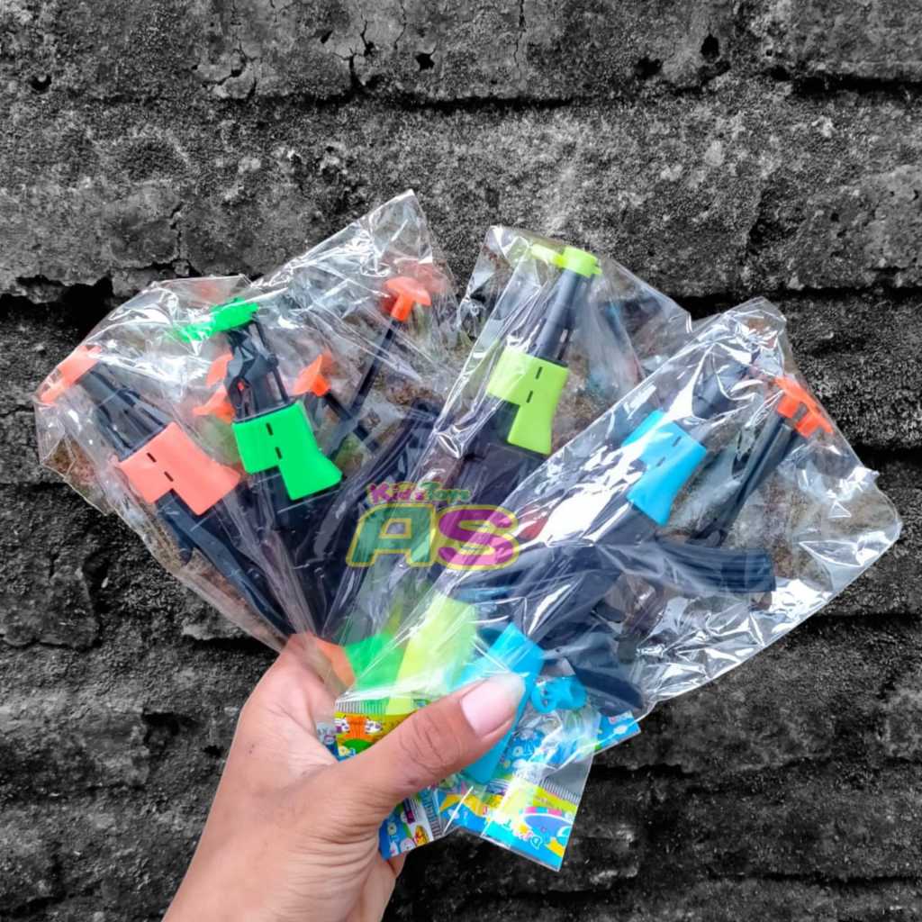 MAINAN POSTOL KACA LARAS PANJANG UK 18 CM - MAINAN PISTUL AK47 - MAINAN ANAK PISTUOL KACA 2 PELURU