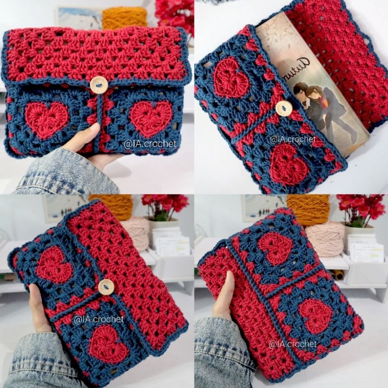 

Love Key - Sleeve Buku/Novel Handmade Rajut