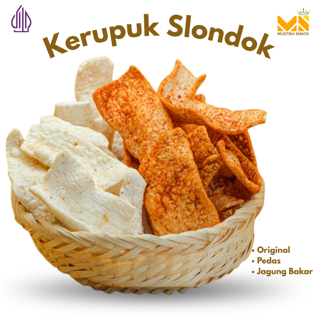 

Kerupuk Slondok Singkong Super Original Pedas Jagung 500gr