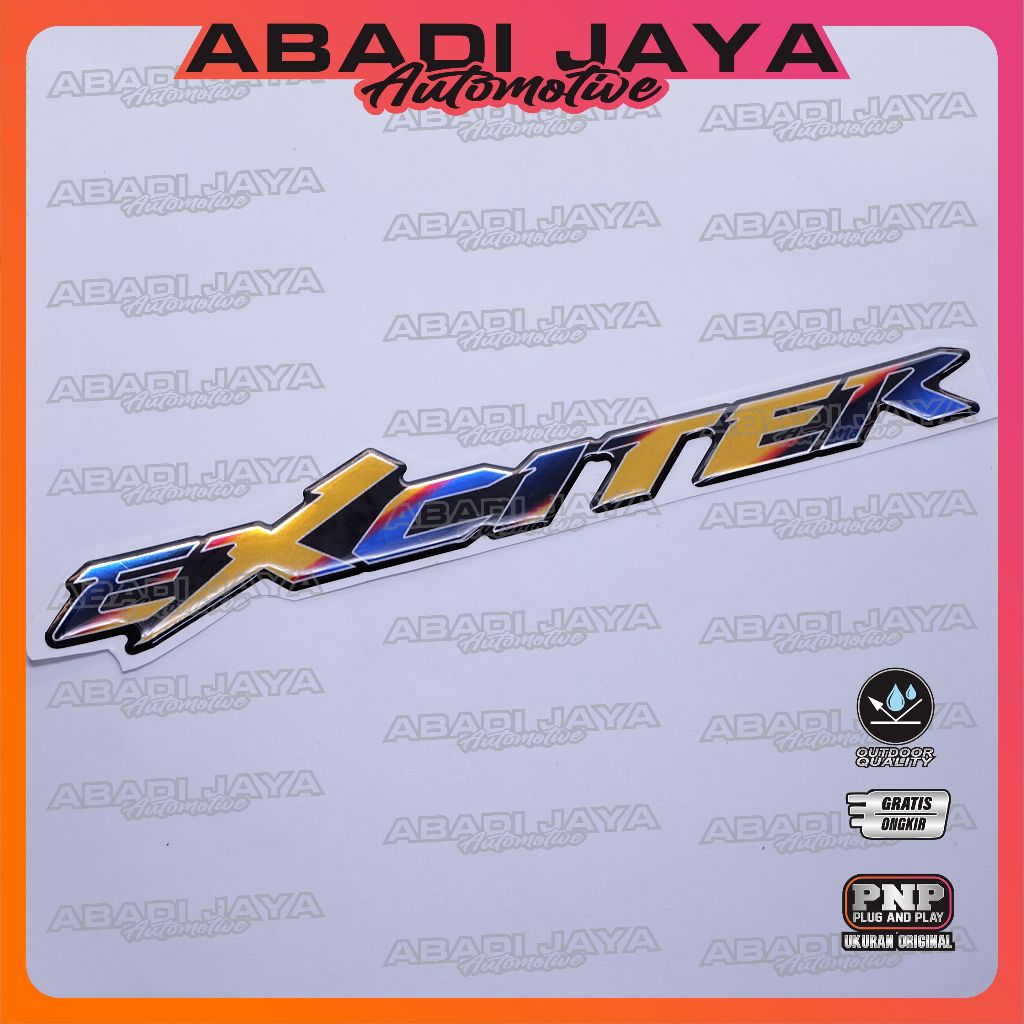 Emblem yamaha exciter / emblem timbul yamaha exciter 155 / emblem titanium exciter / emblem yamaha e