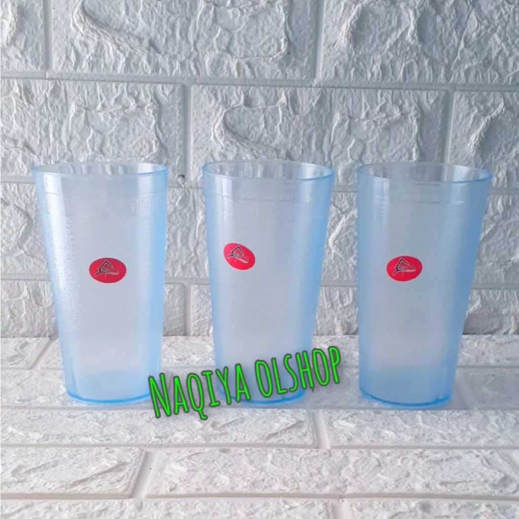 GELAS PLASTIK BENING / 6 Pcs Gelas Alexish Bening / Gelas Mika Bening / Cangkir Pelastik Murah
