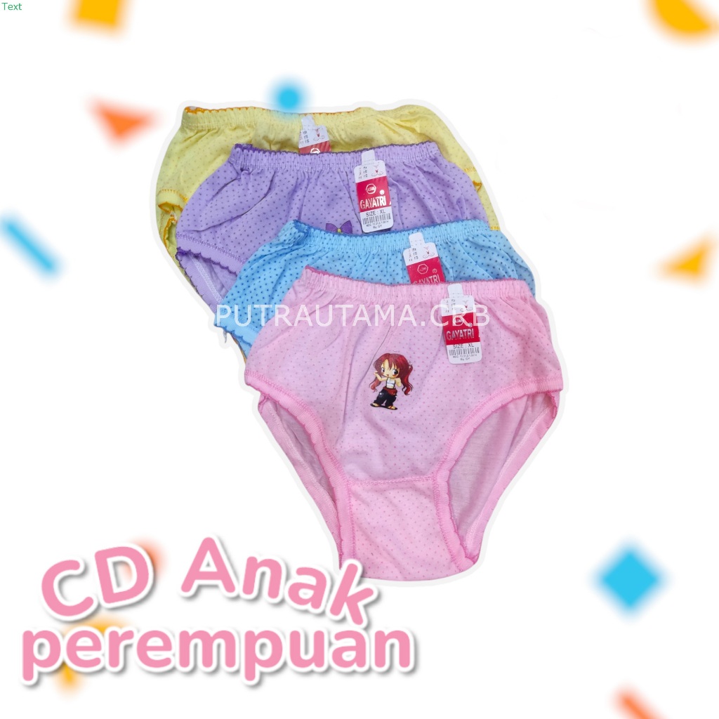Celana Dalam Anak Perempuan CD Anak Cewek Warna Pakaian Dalam Anak Perempuan TK SD