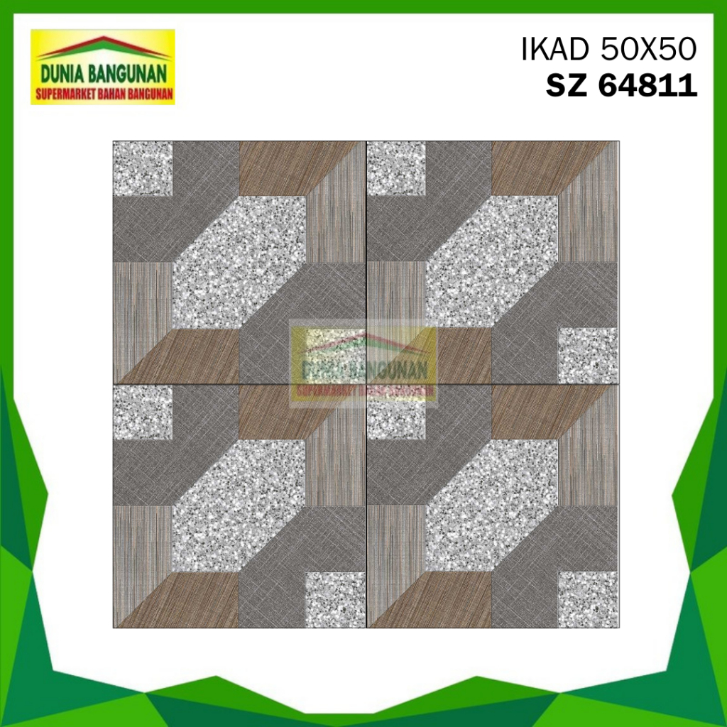 Keramik 50x50 Lantai IKAD 64811 Keramik Matt/Keset / Keramik Lantai Teras/ Keramik Dapur / Keramik L