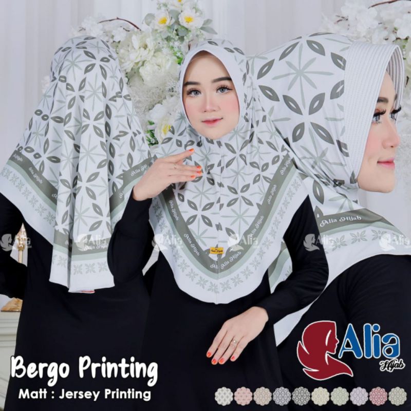 Hijab Bergo || Hijab bergo printing || bergo printing by Alia hijab