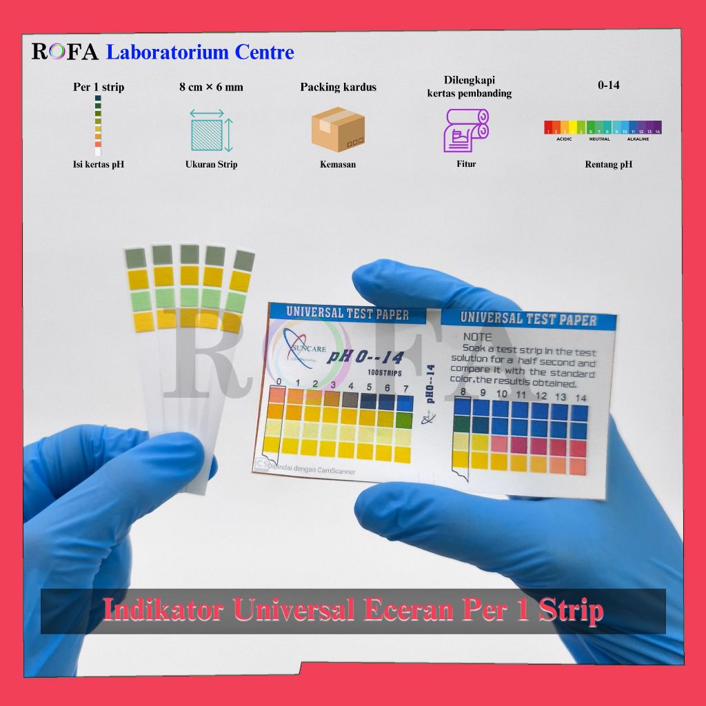 Indikator Universal / Universal Indicator / Kertas pH / pH Paper / Lakmus Universal / pH Tester