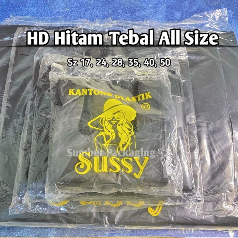 HD hitam | Kantong Plastik Hitam All size