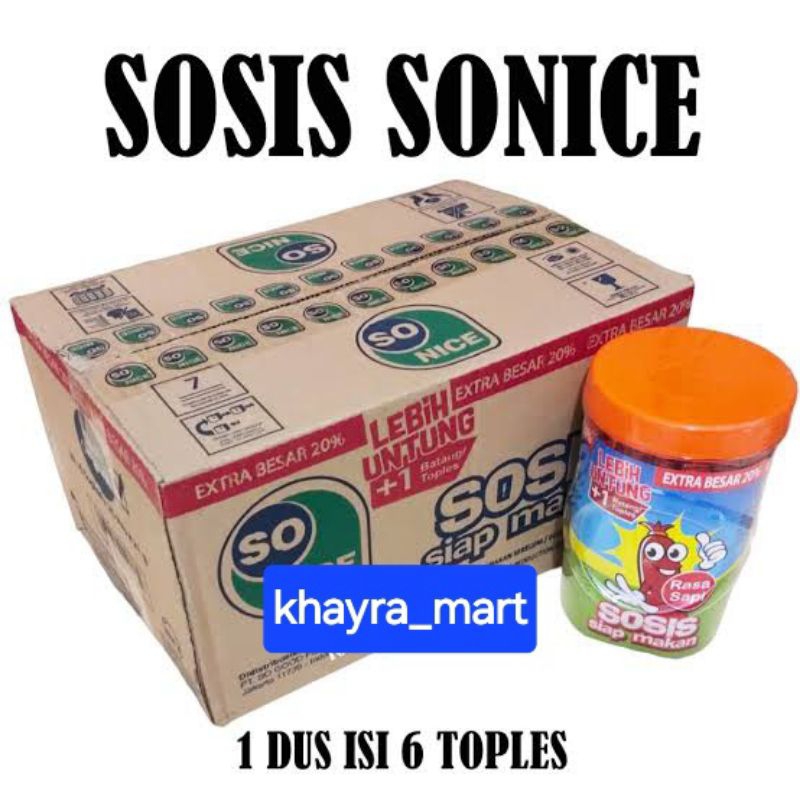 

Sosis So Nice Rasa Sapi Satu Dus Isi 6 toples