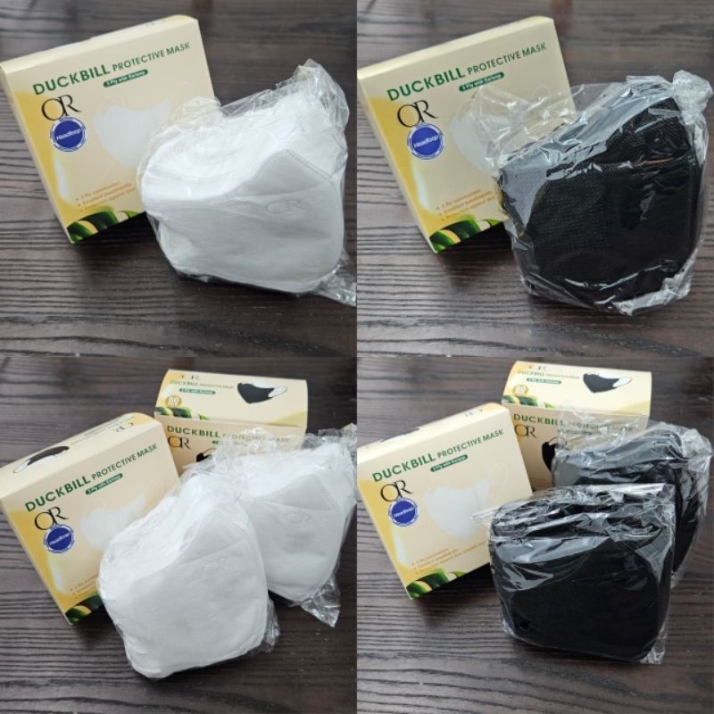 Masker Duckbill OR 3ply Hitam Putih Box isi 50pcs DB BOX OR 3PLY CANTOL & HIJAB by ORLEE