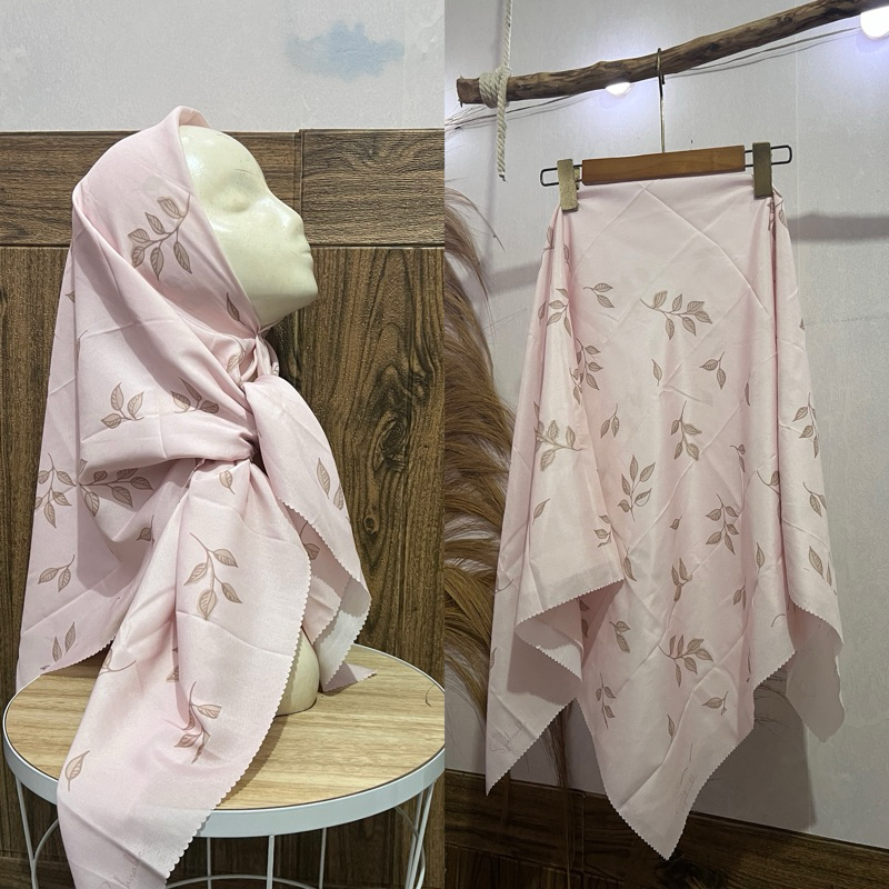 HIJAB VOAL MOTIF TERBARU SHAYLA SERIES/HIJAB VOAL MOTIF DAUN SERIS KODE FC62/HIJAB SEGI EMPAT VOAL M