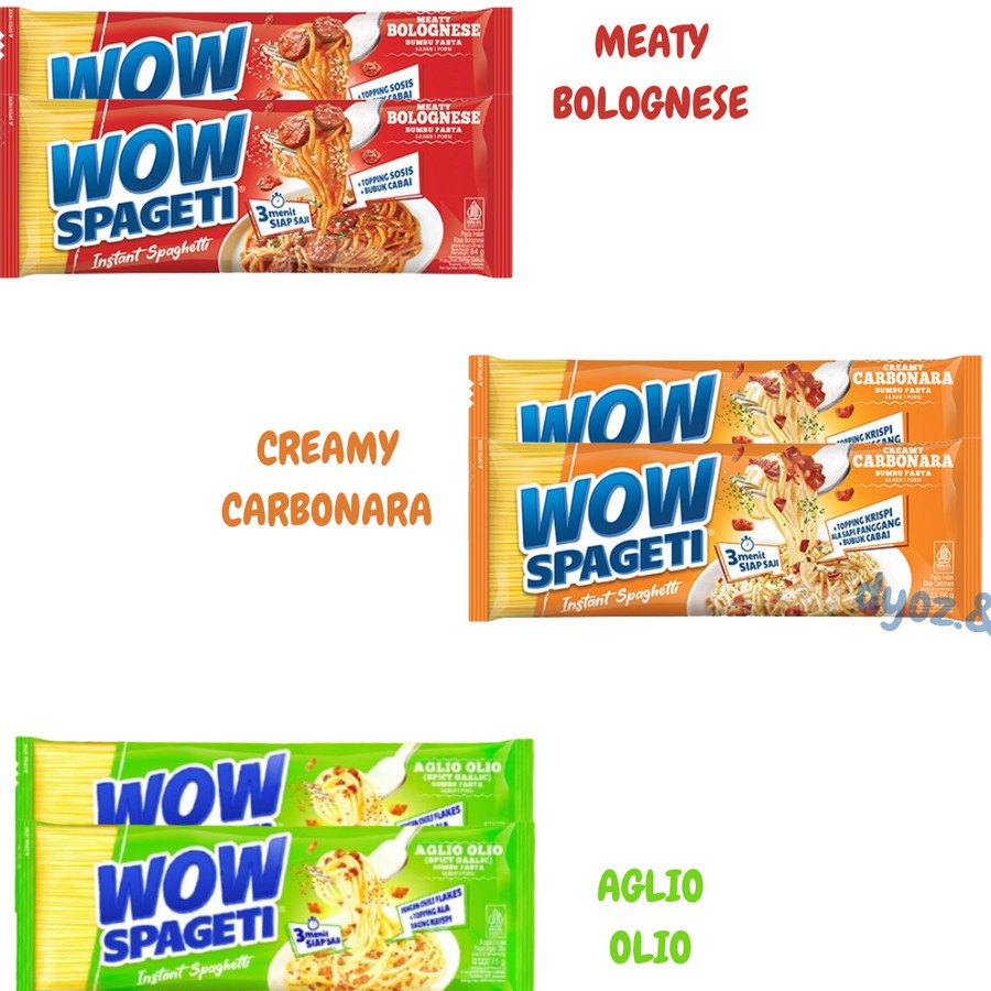 

WOW Spageti Instant Pasta Bolognese Carbonara 84gr