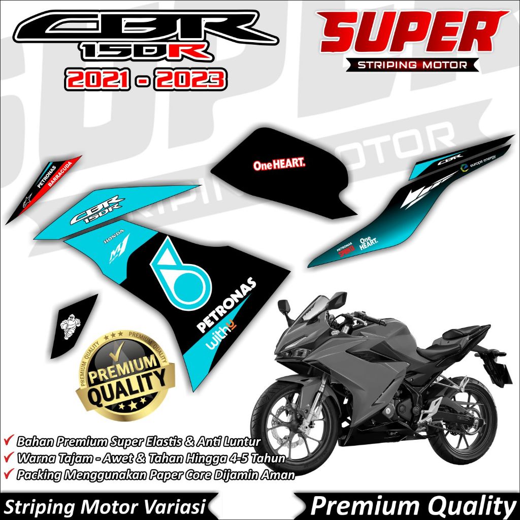 Stiker CBR 150r 2021 Anti Luntur keren Striping CBR 150r 2021 Striping Honda CBR 150r 2021 Petronas