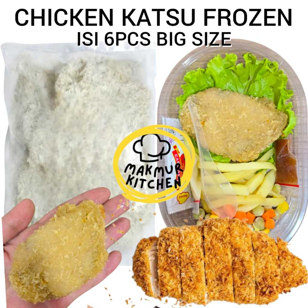 

Chicken Katsu Frozen Isi 6 Big size Jumbo Makanan Beku Bento Ayam Katsu
