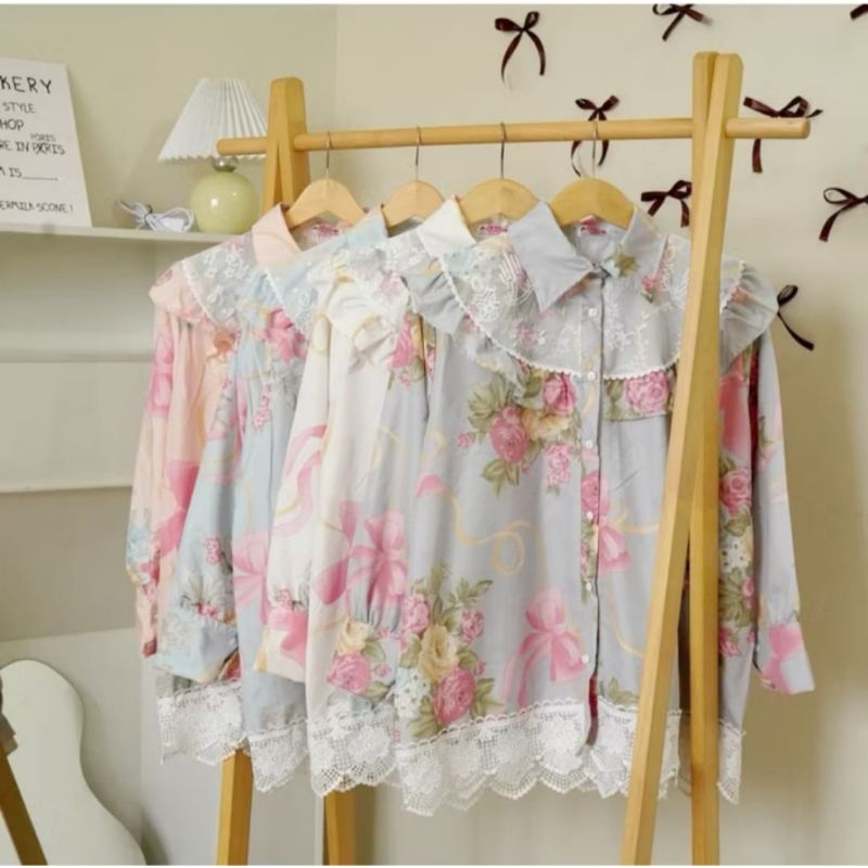 BLOUSE MEIJIWANG /MEIJIWANG LACE BLOUSE