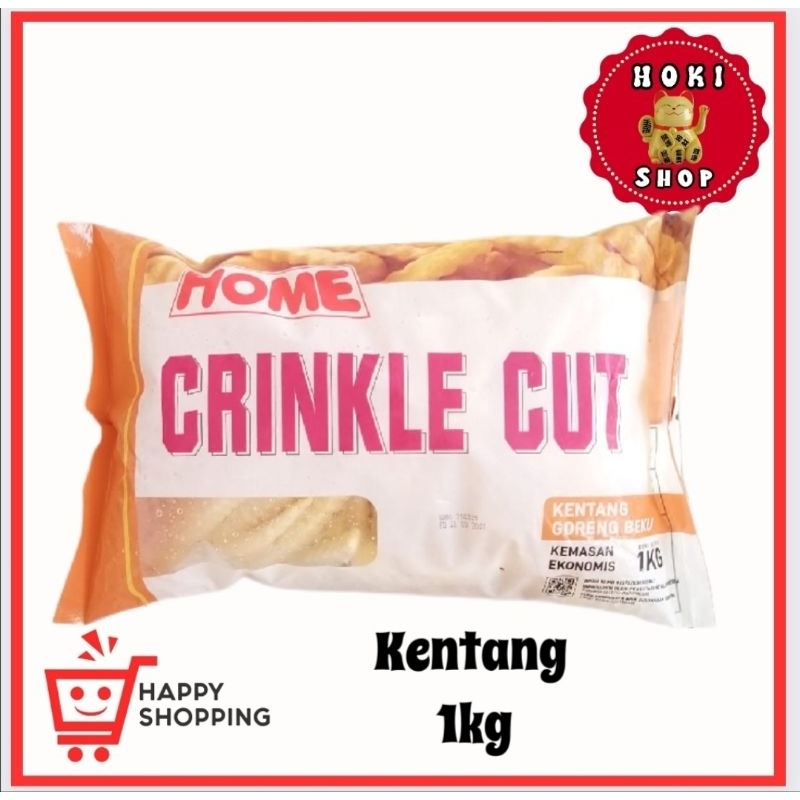 

[INSTAN ONLY] HOME Kentang French Fries Crinkle Cut 1kg / Kentang Beku / Kentang Shoestring / Kentang Goreng