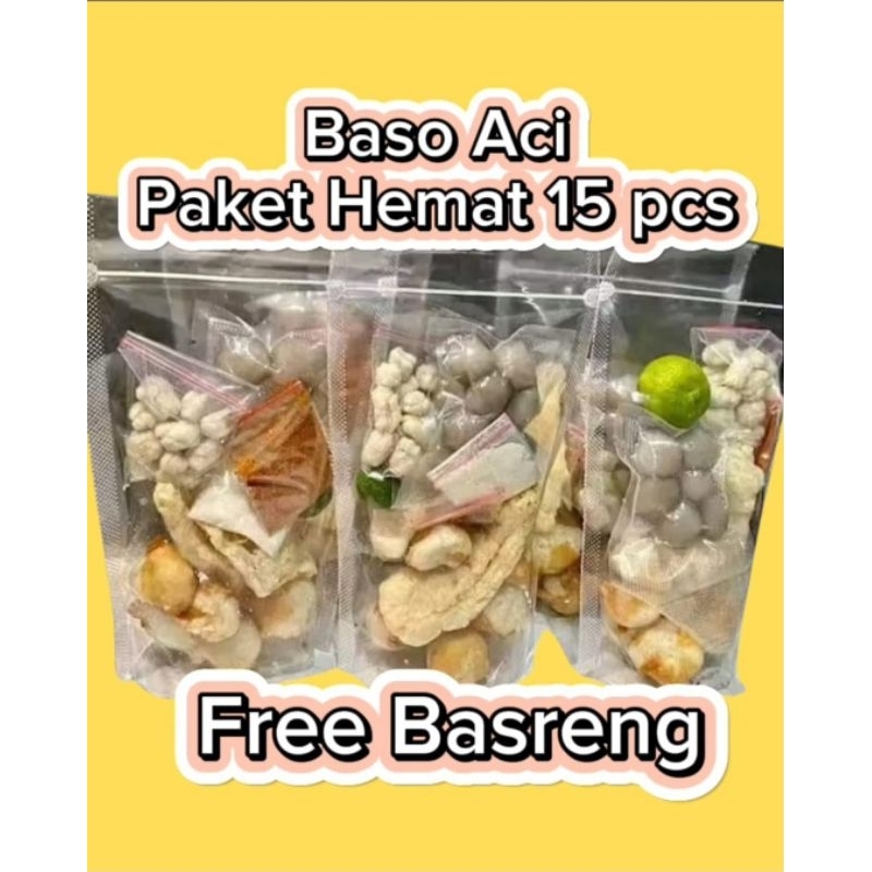 

Baso Aci Paket hemat 15 pcs free basreng