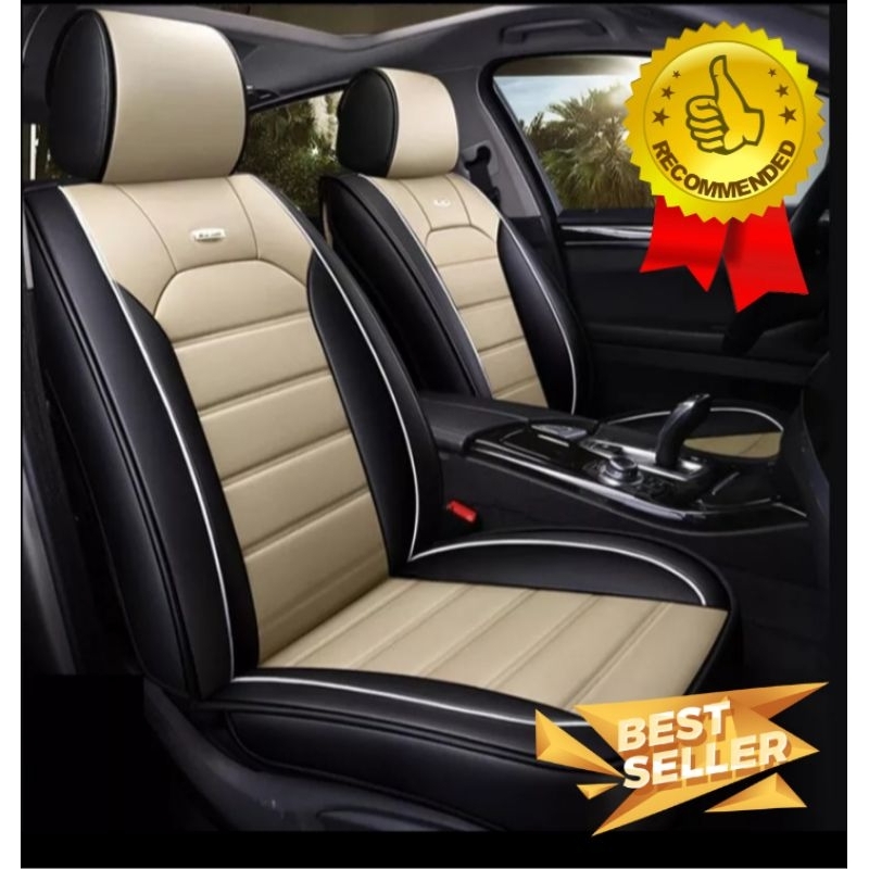 Sarung jok mobil Avanza Veloz 2019 variasi full sett 3 baris bahan kulit sintetis bisa request -JAYA