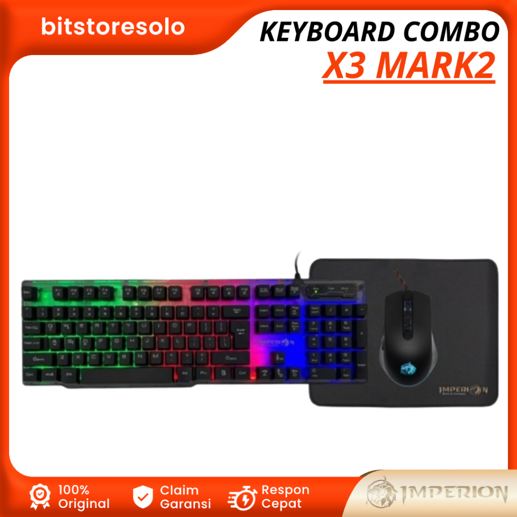 Keyboard Mouse Mousepad Combo Imperion Elite Gaming X3 MARK2