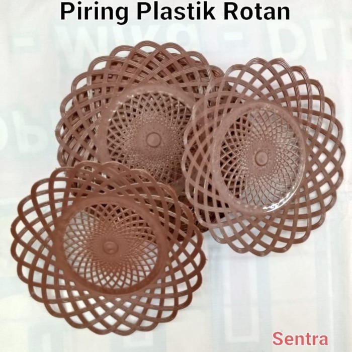 Piring Plastik Rotan / Piring Rotan / Piring Plastik