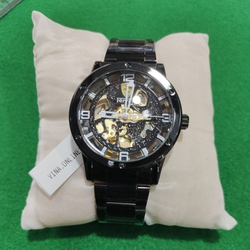Jam automatic Ferrari Hitam ( Black)