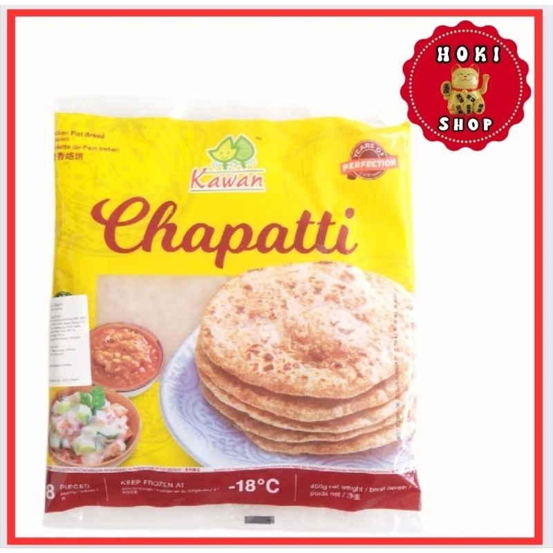 

[INSTAN ONLY] Kawan Chapatti Plain 8pcs 400gr / Roti Capati / Chapatti Bread / Indian Flat Capati