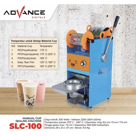 Cup Sealer Advance SLC 100 Mesin Press Cup Garansi