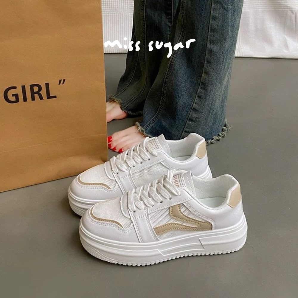 MISS SUGAR - Eunji Sepatu Sneakers Wanita Cream Sport Shoes