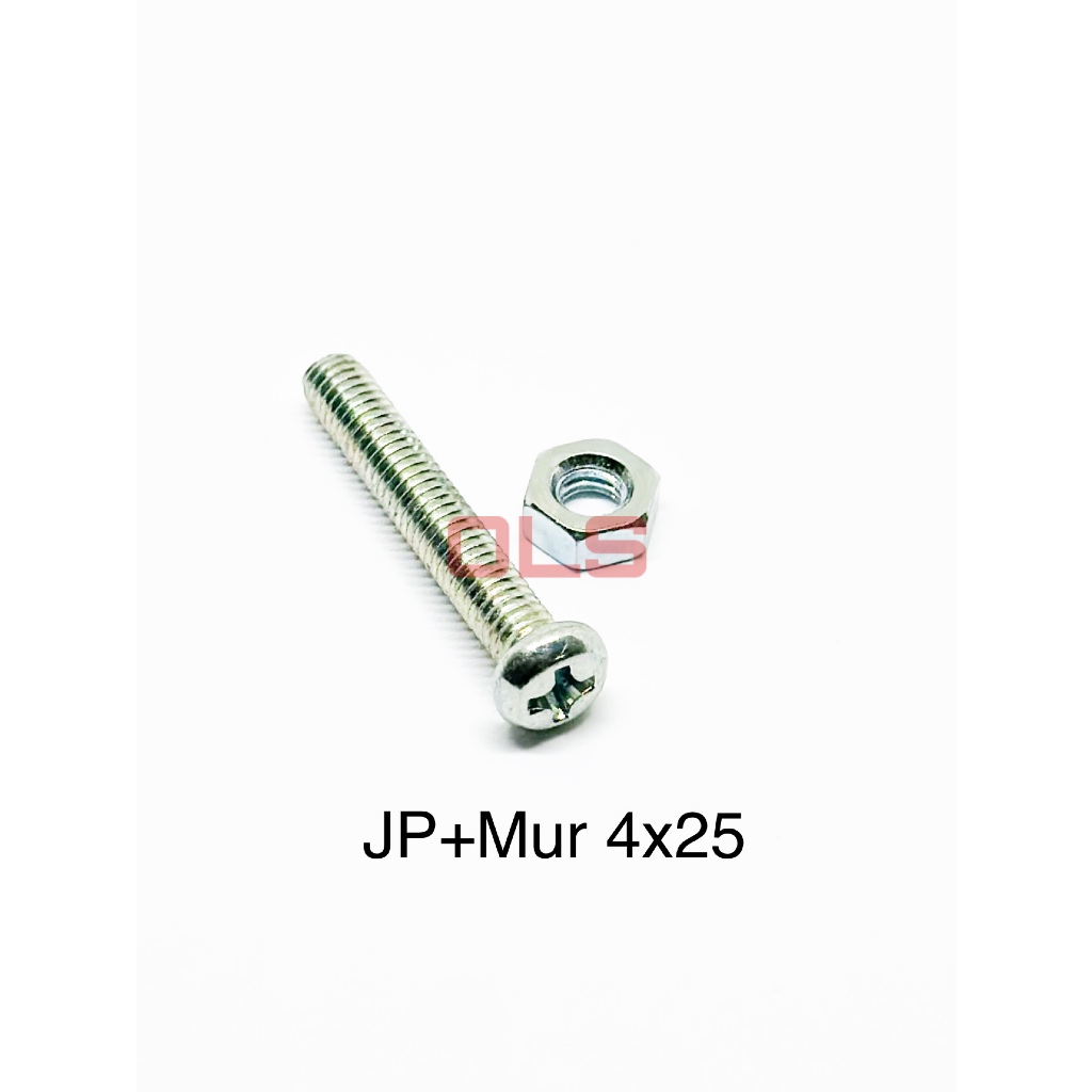 100 Pcs Baut JP M4x25 Plus MUR obeng Kembang 2.5cm 4x25 M4