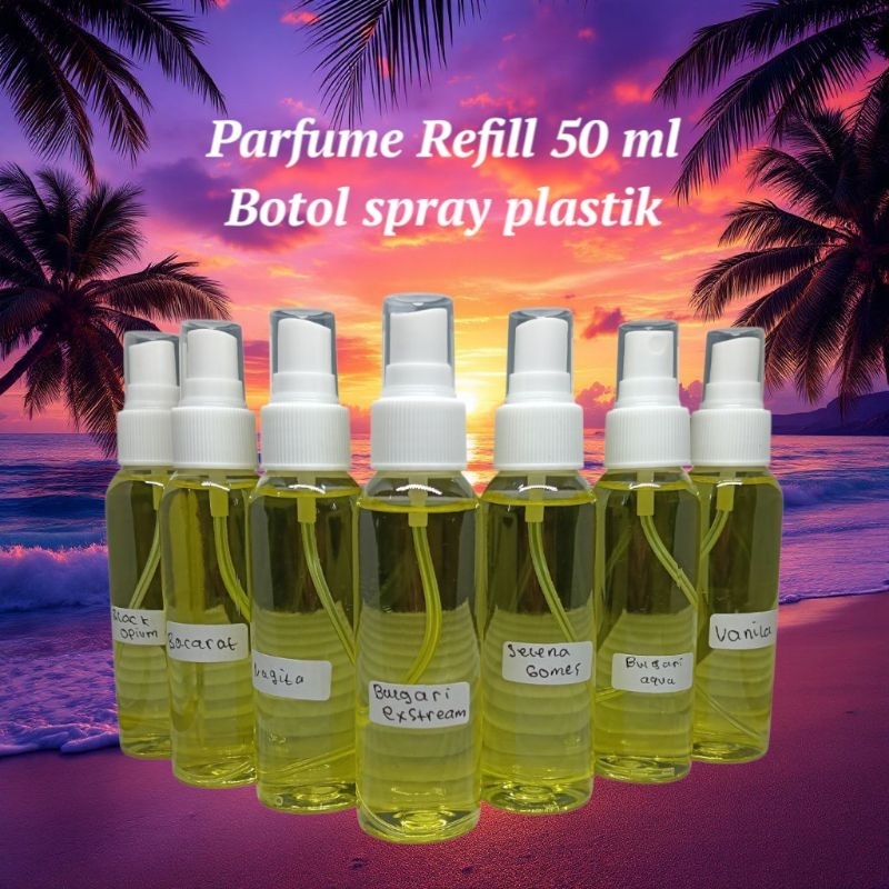Parfume Refill botol spray 50ml (botol spray plastik)(2)