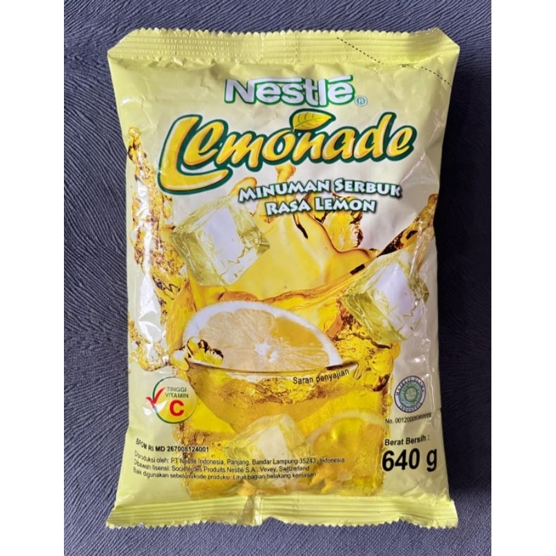 

NESTLE LEMONADE 640G (minuman serbuk rasa lemon)