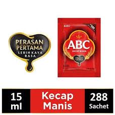 

Kecap ABC rcg 15gr, 1 rcg isi 12 pcs, Eceran warung 500