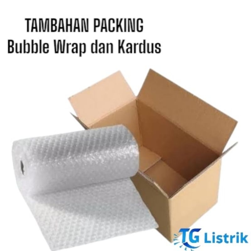 

Tambahan Bubble Wrap dan Kardus Packing