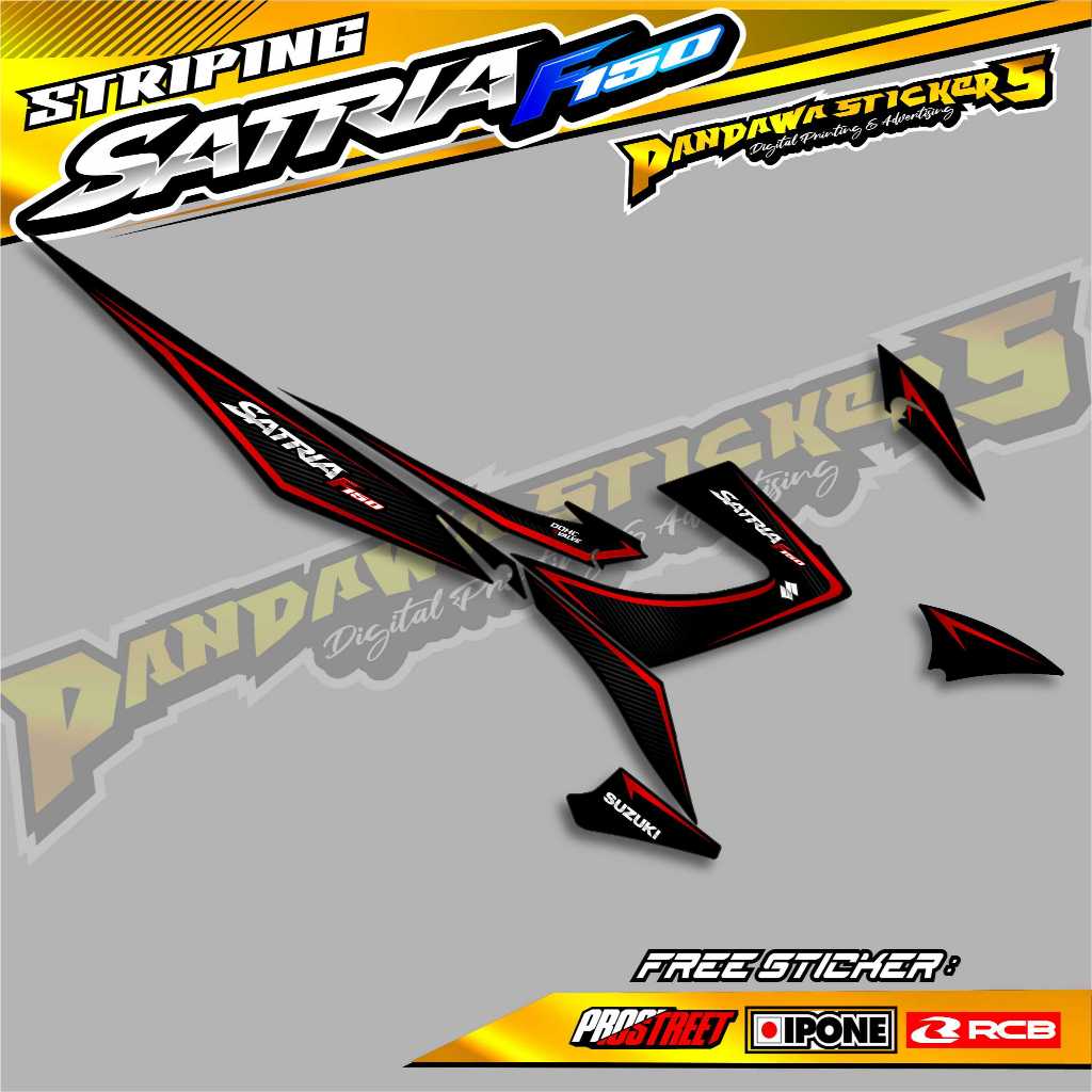 STRIPING VARIASI SUZUKI SATRIA FU 150 / STICKER LIST VARIASI MOTOR SATRIA FU 150