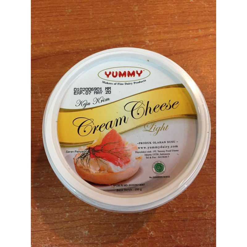 

Cream cheese light yummy 250gr/cup