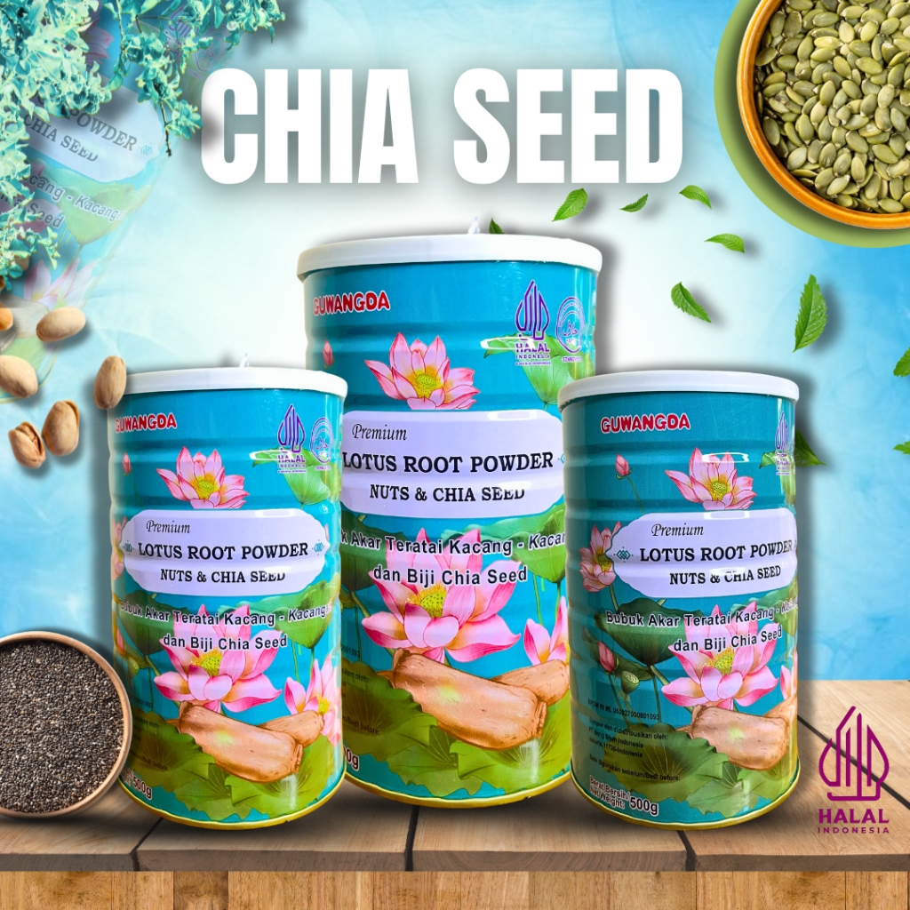 

GUWANGDA LOTUS ROOT POWDER BPOM/HALAL - Varian Chia Seed Nut Instant Soup Akar Teratai Oufen Lotus Root Powder 500gr - Makanan diet cemilan sehat