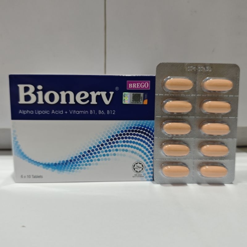 STRIP Bionerv multivitamin ( isi 10 kapsul )alpha lipoic acid + vitamin B1 B6 B12 untuk daya tahan t