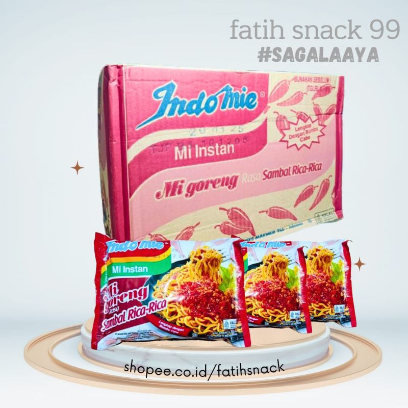 

INDOMIE GORENG SAMBAL RICA RICA 1 KARTON ISI 40 X 91g MI INSTAN