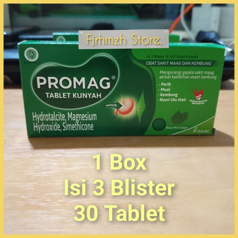 Tablet kunyah PROMAG 1 kotak Isi 30 tablet