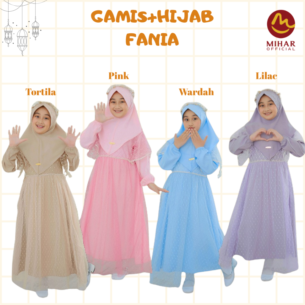 GAMIS DAN HIJAB ANAK | GAMIS BRUKAT | GAMIS TILE | GAMIS FANIA