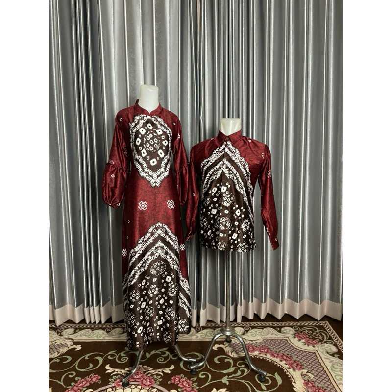 COUPLE  GAMIS /TUNIK/KEMEJA JUMPUTAN PALEMBANG BAHAN VELVET