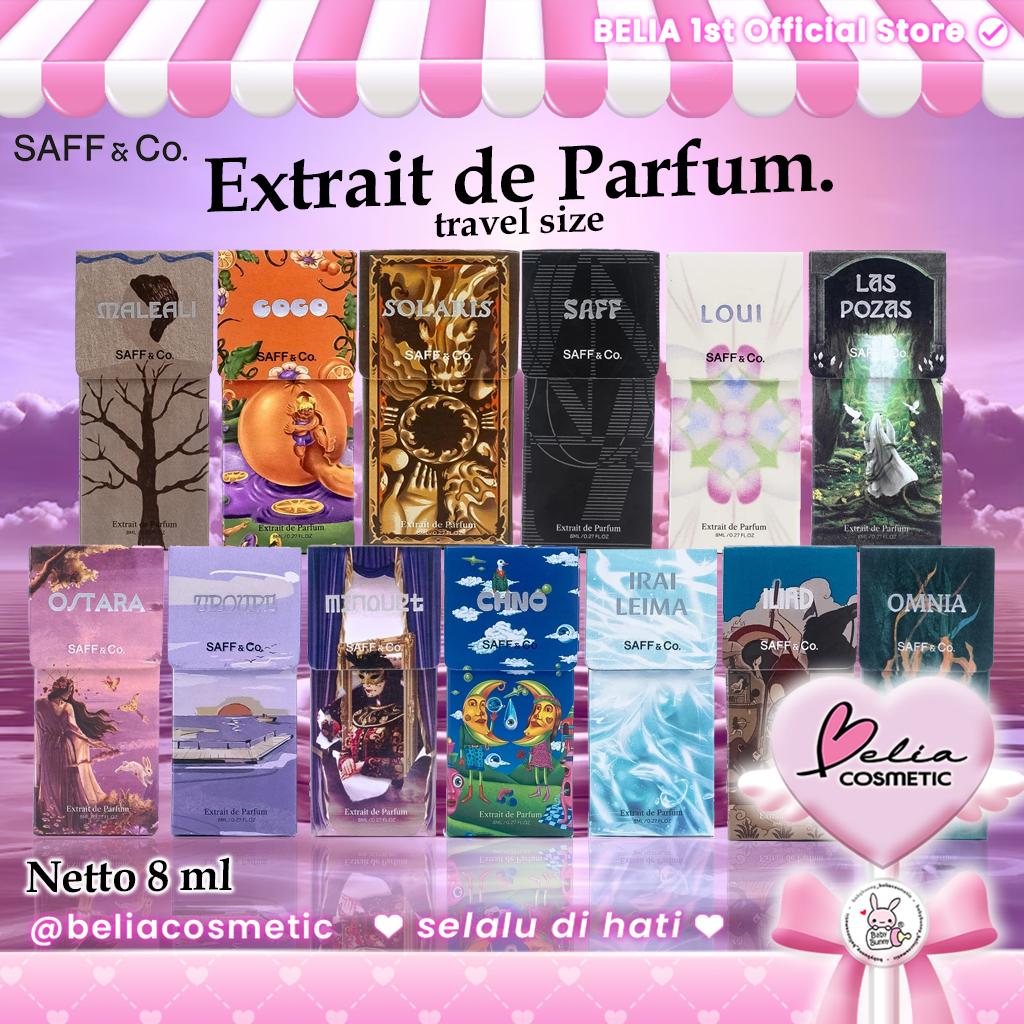 [ BELIA ] SAFF & CO Extrait De Parfum Travel Size 8 mL | Wangi | Tahan Lama| Perfume
