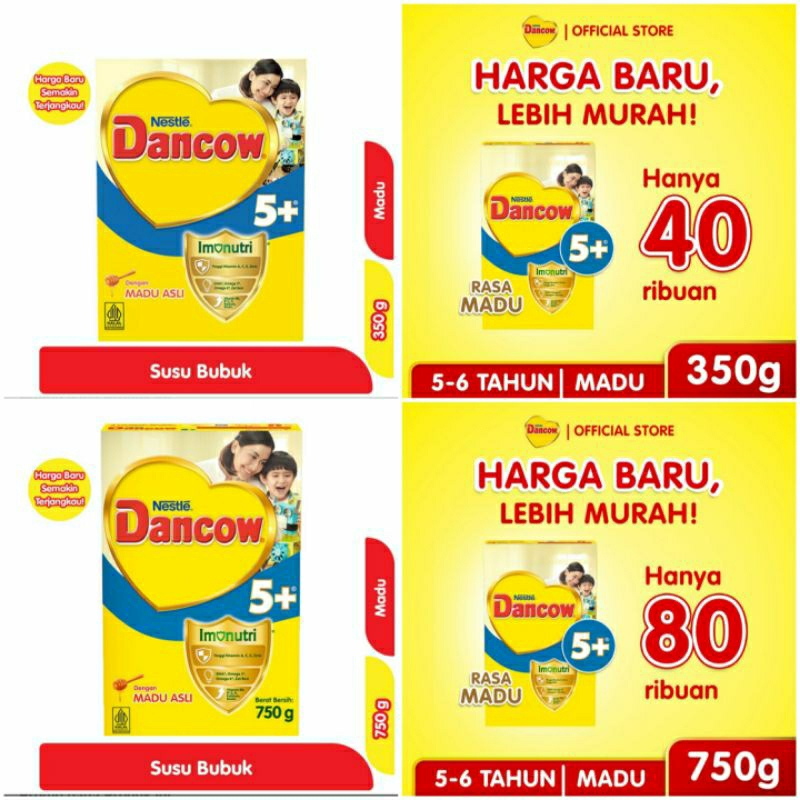 

Nestle Dancaw 5+ Imunutri Susu Bubuk Pertumbuhan Anak 5-6 Tahun Madu 350g/750g