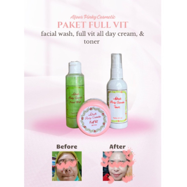 PAKETAN FULVIT | AFOUR PINKY COSMETIK | Paket basic All in One | Semua Jenis kulit